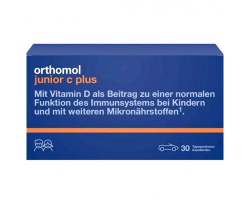 Orthomol Junior C Plus Ортомоль Джуниор С Плюс таблетки жевательные лесные ягоды курс на 30 дней