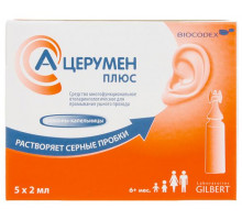 А-Церумен Плюс средство для промывания ушного прохода 2 мл 5шт. флакон-капельница