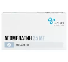 Агомелатин 25 мг 98 шт. таблетки, покрытые пленочной оболочкой