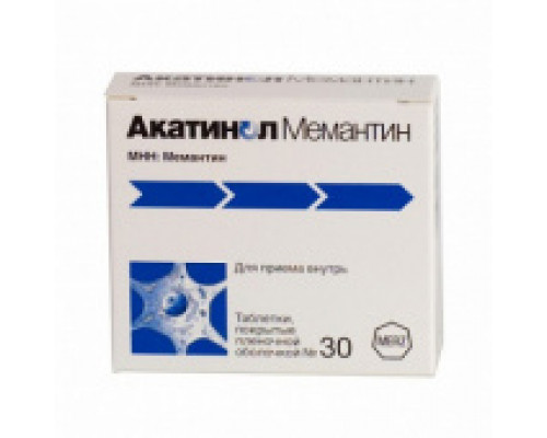 Акатинол Мемантин 10 мг 30 шт. таблетки