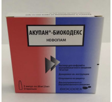 Акупан-биокодекс 10 мг/мл 2 мл 5 шт. (Нефопам) раствор для инфузий