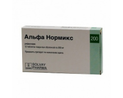 Альфа Нормикс 200 мг 12 шт. (Рифаксимин) таблетки