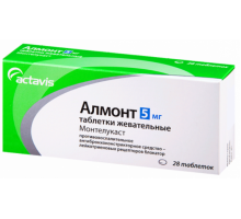 Алмонт 5 мг 28шт. таблетки жевательные