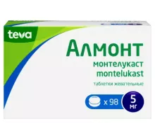 Алмонт 5 мг 98 шт. (Монтелукаст) таблетки жевательные