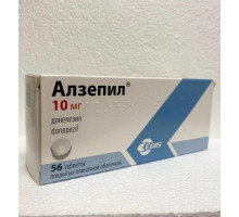 Алзепил 10 мг 56 шт. (Донепезил) таблетки покрытые пленочной оболочкой