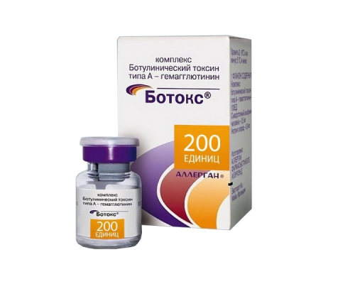 Ботокс 200 ед лиофилизат для приготовления раствора (Ботулинический токсин типа A-гемагглютинин комплекс)