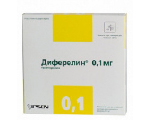 Диферелин 0,1 мг 7 шт. (Трипторелин) лиофилизат для инъекций