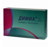 Димиа 3 мг + 0,02 мг 84 шт. (Дроспиренон + Этинилэстрадиол) таблетки