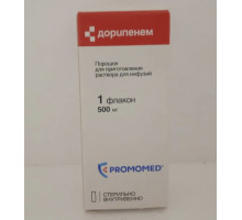 Дорипенем 500 мг 1 шт. порошок для приготовления раствора для инфузий