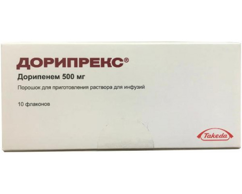 Дорипрекс 500 мг 10шт. флакон 