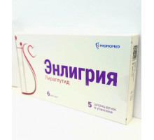 Энлигрия 6 мг/мл 3 мл 5 шт. (Лираглутид) шприц-ручка раствор для подкожного введения