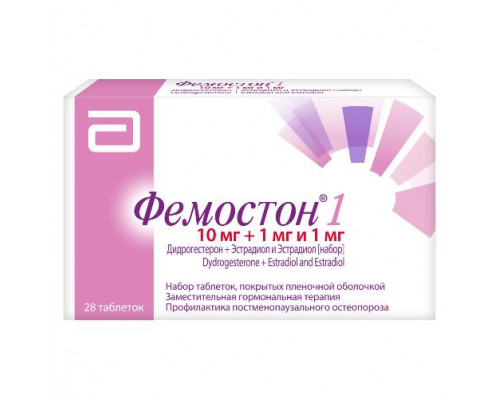 Фемостон 1 28 шт. (Дидрогестерон + Эстрадиол) таблетки