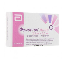 Фемостон мини 2,5 мг+ 0,5 мг 28 шт. ( Дидрогестерон + Эстрадиол) таблетки