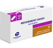 Фенофибрат Канон 145 мг 30 шт. таблетки покрытые пленочной оболочкой