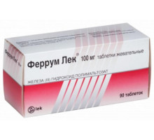 Феррум лек 100 мг 90 шт. таблетки жевательные
