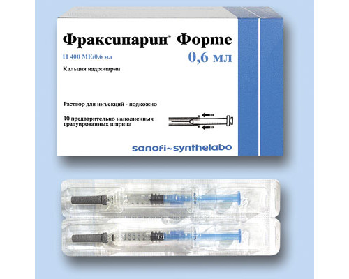 Фраксипарин Форте 11400 Ме/ 0,6 мл (19000 МЕ/ 1 мл) 1 шт. раствор для инъекций