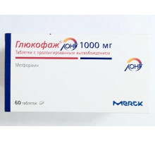 Глюкофаж лонг 1000 мг 60 шт. (Метформин) таблетки