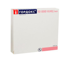 Гордокс 100000 кие 10 мл 5 шт. (Апротинин) раствор для внутривенного введения ампулы