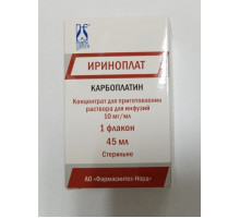 Ириноплат 10 мг/мл 45 мл (450 мг) 1 шт. (Карбоплатин) концентрат для приготовления раствора для инфузий