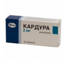 Кардура 2 мг 30 шт. (Доксазозин) таблетки
