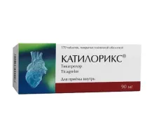 Катилорикс 90 мг 170 шт. (Тикагрелор) таблетки, покрытые пленочной оболочкой