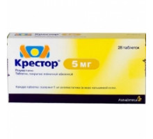 Крестор таблетки 5 мг 98 шт