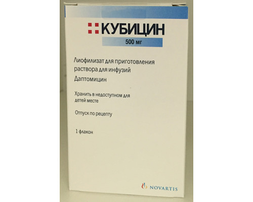 Кубицин лиофилизат 500 мг 1 шт.
