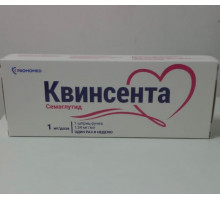 Квинсента раствор 1 мг/ доза (Семаглутид) картридж в шприц-ручке 3 мл 1 шт. + игла 9 шт.