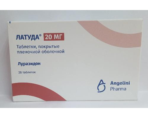 Латуда 20 мг 28 шт. (Луразидон) таблетки