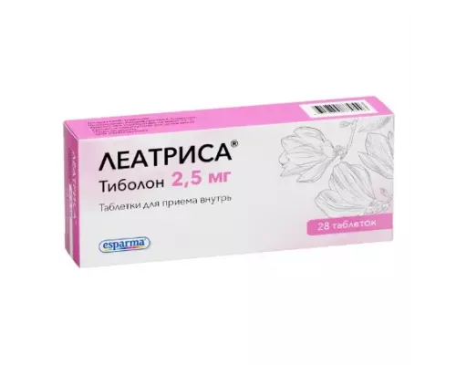 Леатриса 2,5 мг (Тиболон) 28 шт. таблетки