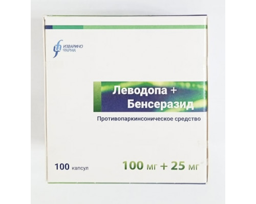 Леводопа/Бенсеразид таблетки 100 мг+25 мг, 100 шт.
