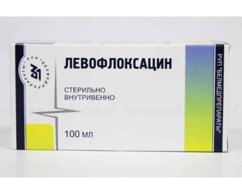 Левофлоксацин 5 мг/мл 100 мл раствор для инфузий