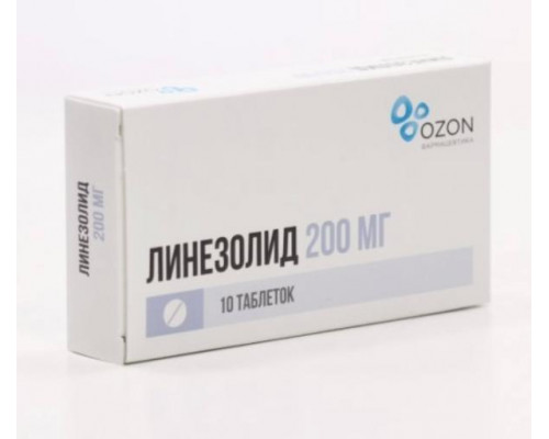Линезолид 200 мг 10 шт. таблетки