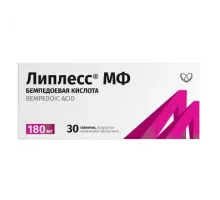 Липлесс МФ 180 мг (Бемпедоевая кислота) 30 шт. блистер таблетки, покрытые пленочной оболочкой