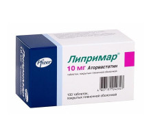 Липримар 10 мг 100 шт. (Аторвастатин) таблетки