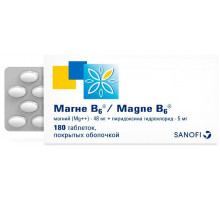 Магне В6 180 шт. таблетки (Магний+Пиридоксин)