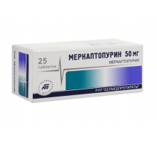 Меркаптопурин  50 мг 25 шт. таблетки Белмедпрепараты