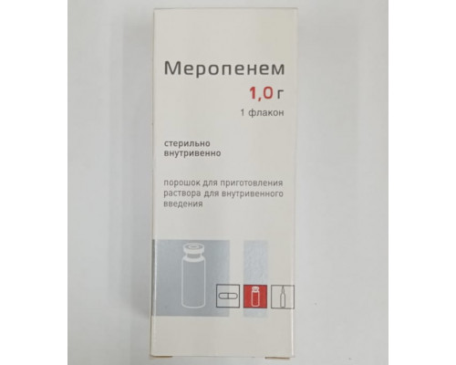 Меропенем 1000 мг 1 шт. порошок для приготовления раствора для инъекций