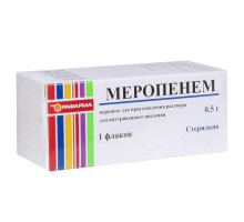 Меропенем 1000 мг 1 шт. порошок для приготовления раствора для внутривенного введения