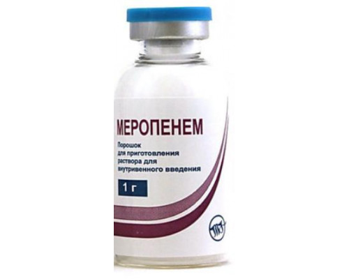 Меропенем 1 г 10 шт. порошок для приготовления раствора для инъекций