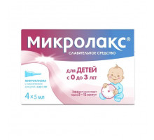 Микролакс для детей с 0 лет 5 мл 4 шт. клизма