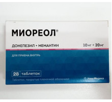 Миореол 10 мг+20 мг 28 шт. (Донепезил+Мемантин) таблетки