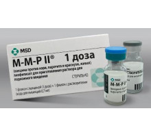 ММР 2 вакцина живая лиофилизат + растворитель (вакцина против кори, краснухи и паротита, живая)