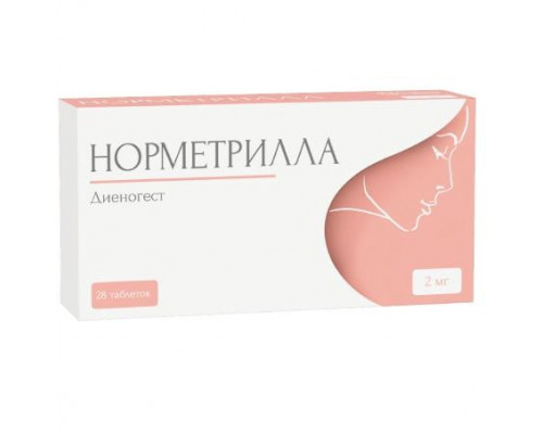 Норметрилла 2 мг 28 шт. (Диеногест) таблетки