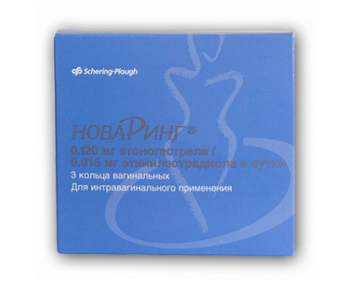 Новаринг 0,015 мг + 0,120 мг 3 шт. кольцо вагинальное