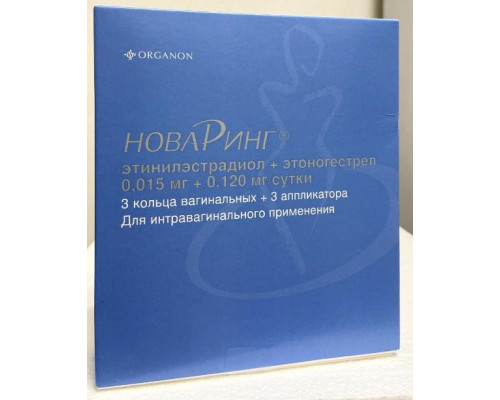 Новаринг 0,015 мг + 0,120 мг 3 шт. кольцо вагинальное + аппликатор 3 шт.