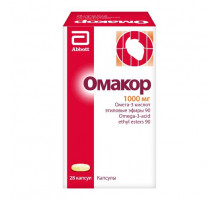 Омакор 1000 мг 28 шт. (Омега-3 кислот этиловые эфиры 90) капсулы
