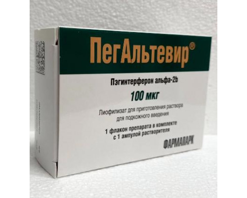 ПегАльтевир 100 мкг 1 шт. лиофилизат (Пэгинтерферон альфа-2б, Цепэгинтерферон альфа-2b)