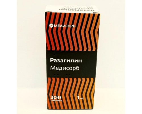 Разагилин Медисорб 1 мг 30 шт. таблетки