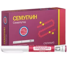 Семуглин 0,25/0,5 мг/доза 3 мл (Семаглутид) раствор для подкожного введения (в комплекте с иглами 8 шт)